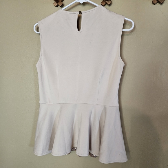 Artee Couture Nordstrom Gold Sequin Peplum Top Medium Life Of A Show Girl Swift - Picture 6 of 8